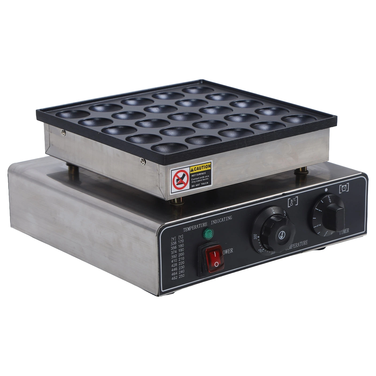 ワッフルメーカー 電気パンケーキ焼き器 950W ワッフル焼き器 ステンレス鋼 鉄製ワッフル型 キッチン調理器具 50-300 ℃