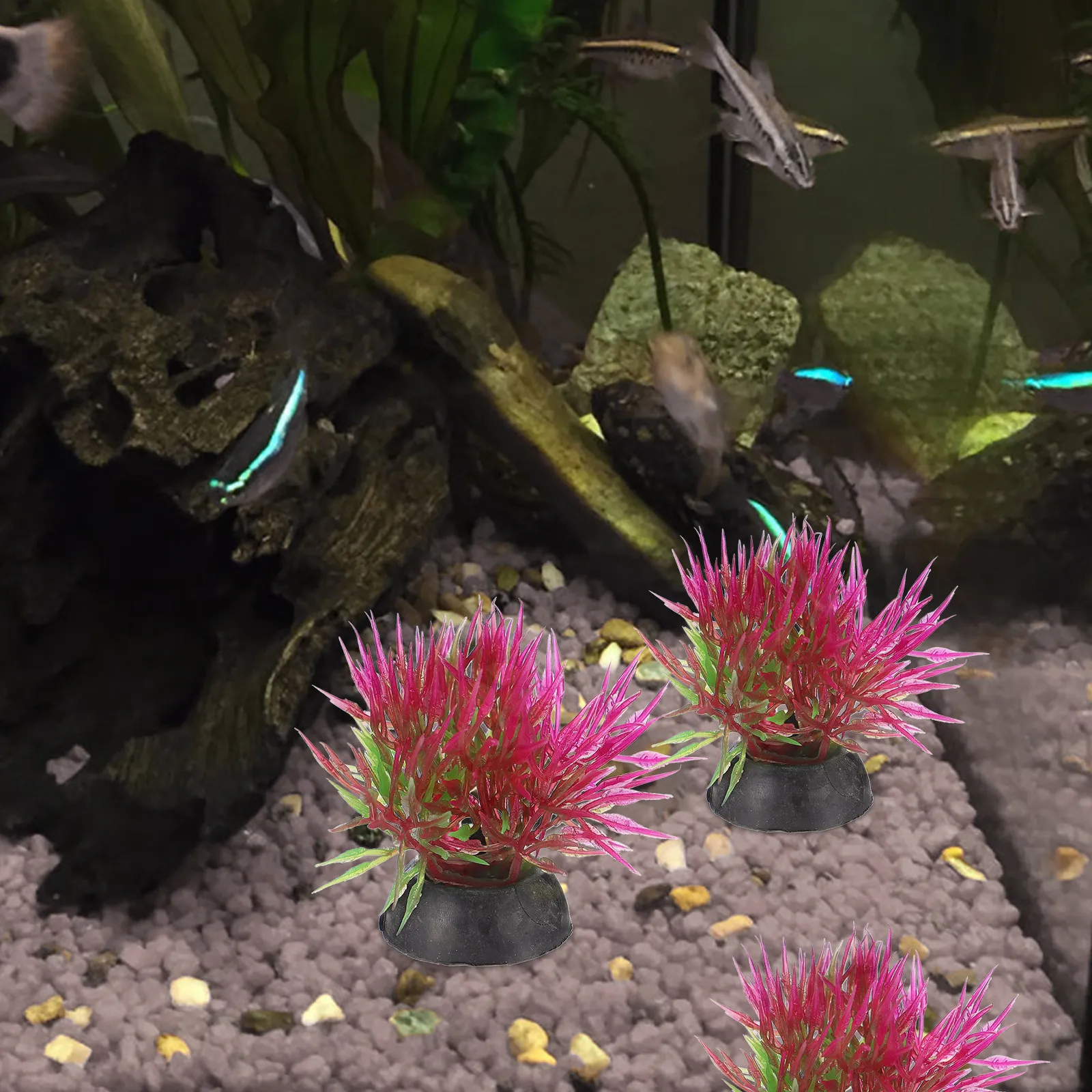 20個入りプレミアム人工水草飾り、水槽水族館の景観装飾用、安 - Non Planted Aquarium Fish のレビューと価格