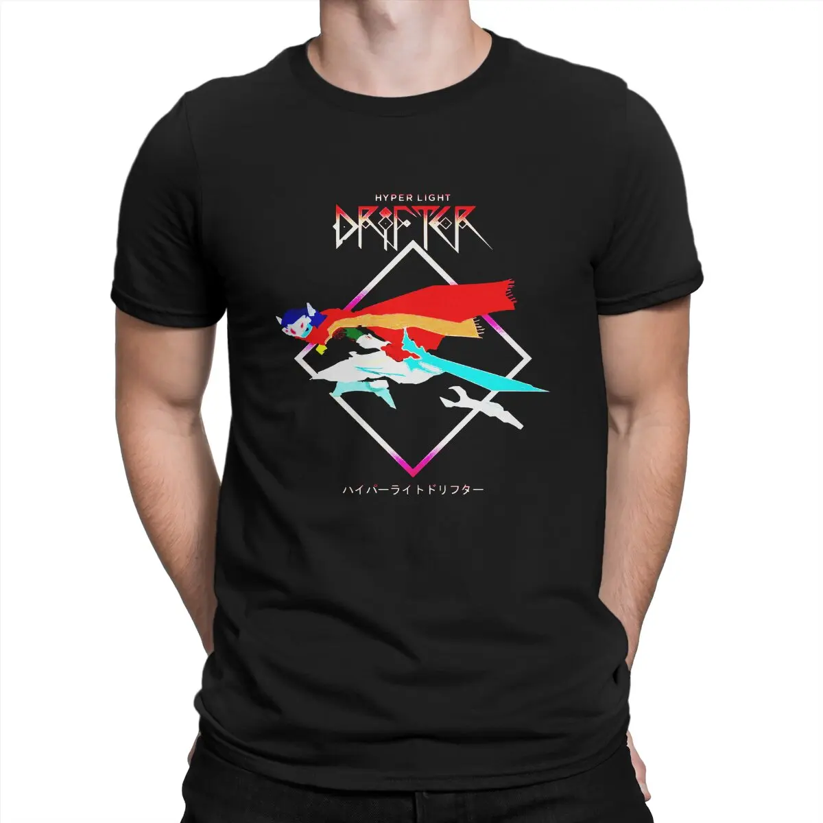 Drifter T Shirts Men's  Cotton Casual T-Shirts Crewneck Hyper Light Drifter Tee Shirt Short Sleeve Clothing Adult