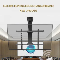 Ceiling TV LIFT Electric Remote Control Rotating Bracket Support 32-70