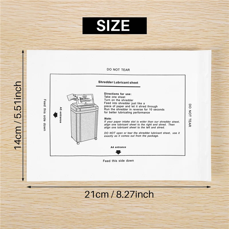 12 pezzi di carta trituratore fogli lubrificanti trituratore olio lubrificante portatile tipo di carta olio lubrificante per