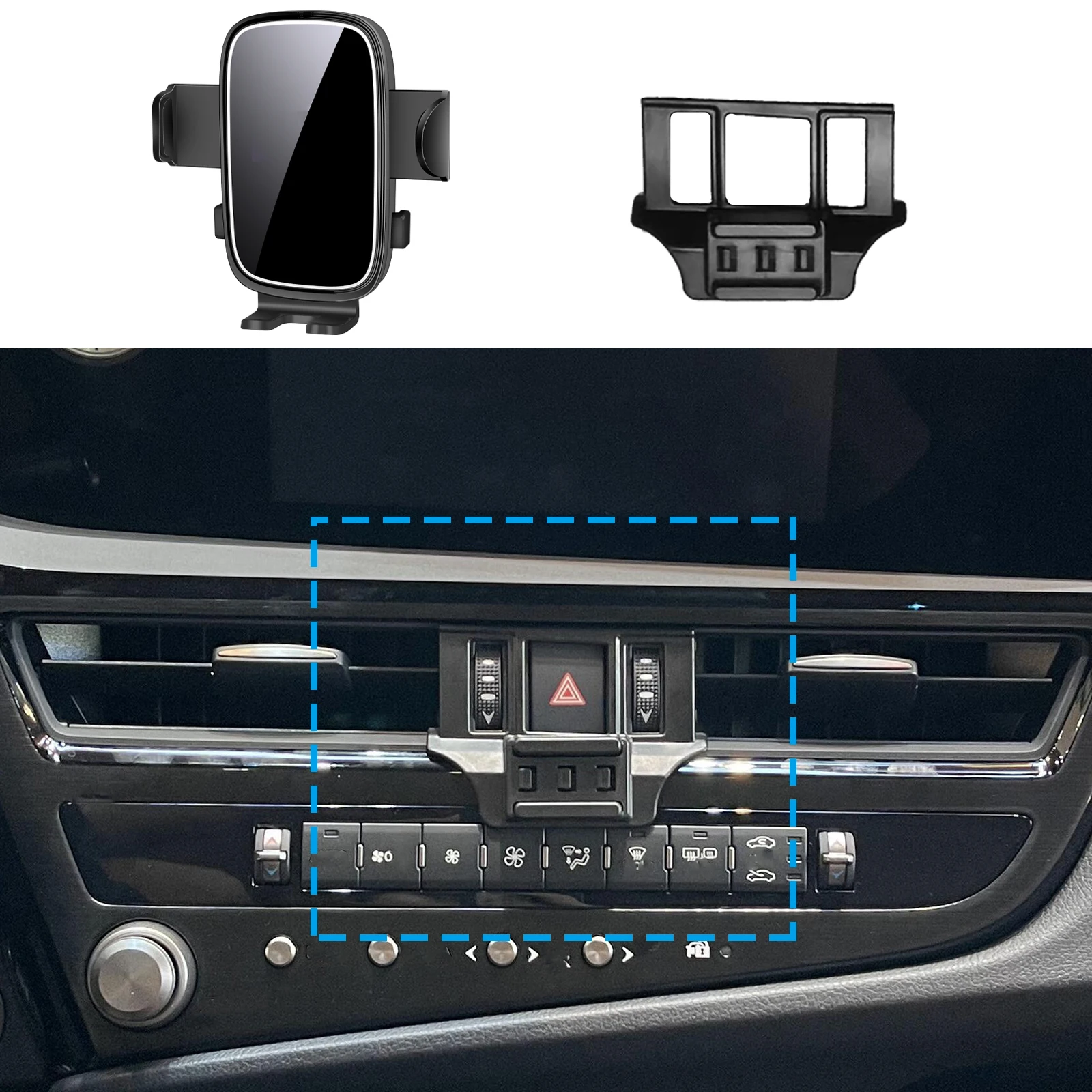

fit for Lexus ES 200 300H 250 350 2021 2022-2025 Custom Fit Phone Holder Mount Dashboard Screen Base No Drill Car​​ accessoires