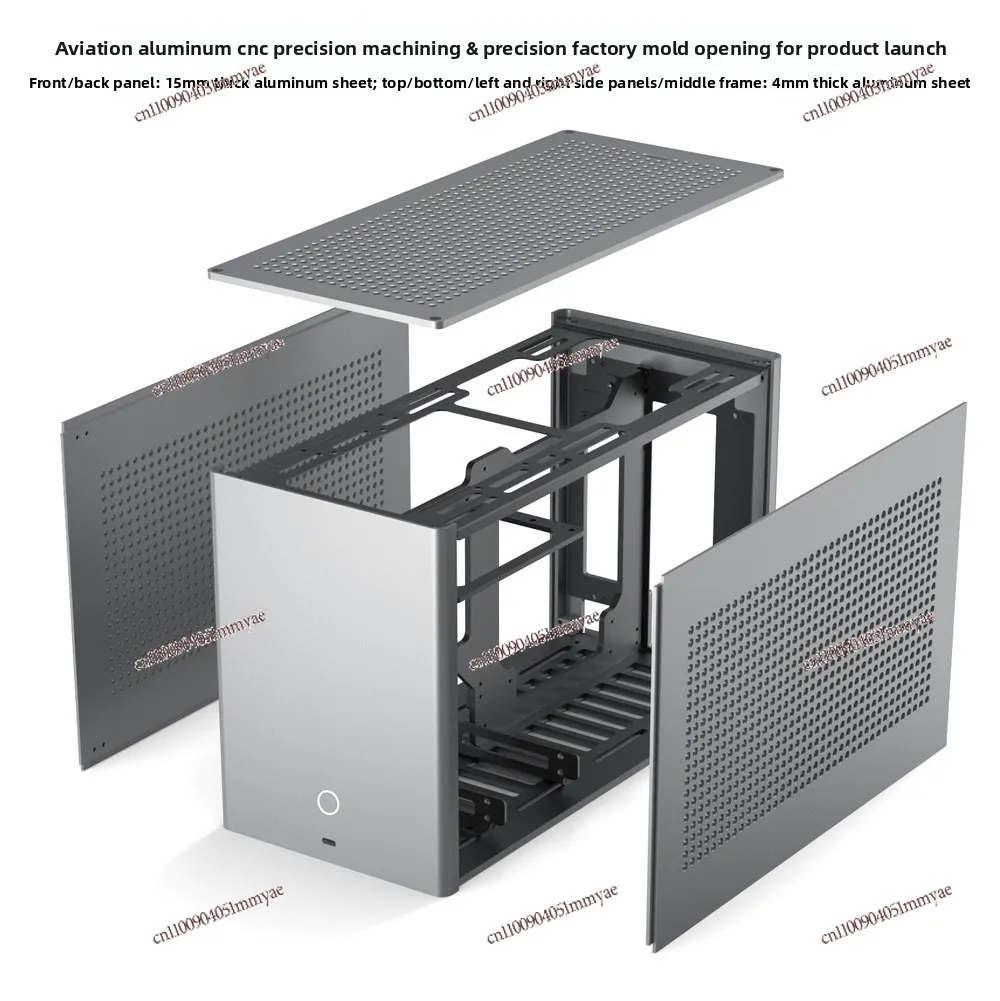 Mini Chassis Aluminum Alloy CNC Supports 280 Water-cooled 2-3 Slot Graphics Cards