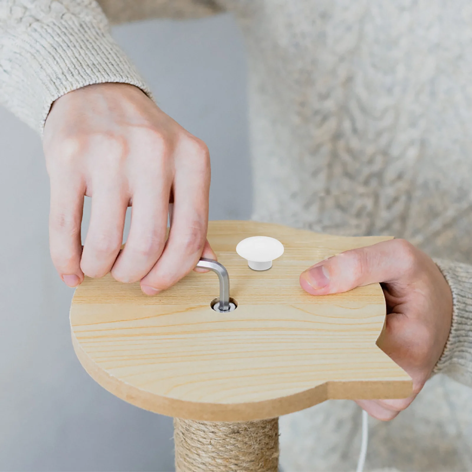 

200Pcs Round Plastic Hole Plugs Furniture Screw Covers Decorative Cabinet Hole Caps Insert End Plastic Caps for Holes