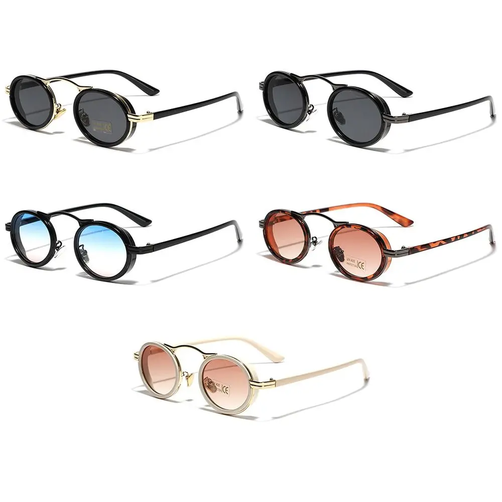 العصرية UV400 حماية فاسق النظارات الشمسية الصغيرة خمر إطار معدني ظلال 2024 موضة البيضاوي نظارات شمسية للنساء والرجال