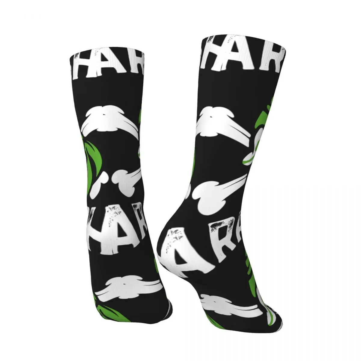 Hip Hop Vintage Arrish Pirate Crazy Men's compression Socks Unisex St. Patrick's Day Irish Shamrock Harajuku Seamless Crew Sock