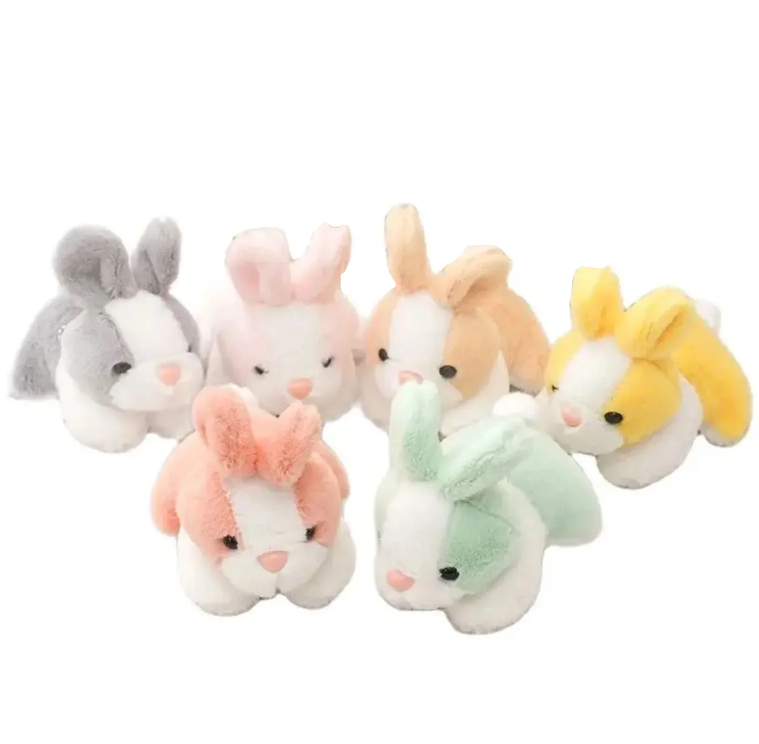 

12 шт./лот, милые 10 см, мягкие подвески в виде кролика, брелок для ключей, маленькие плюшевые игрушки, подарок для детей
