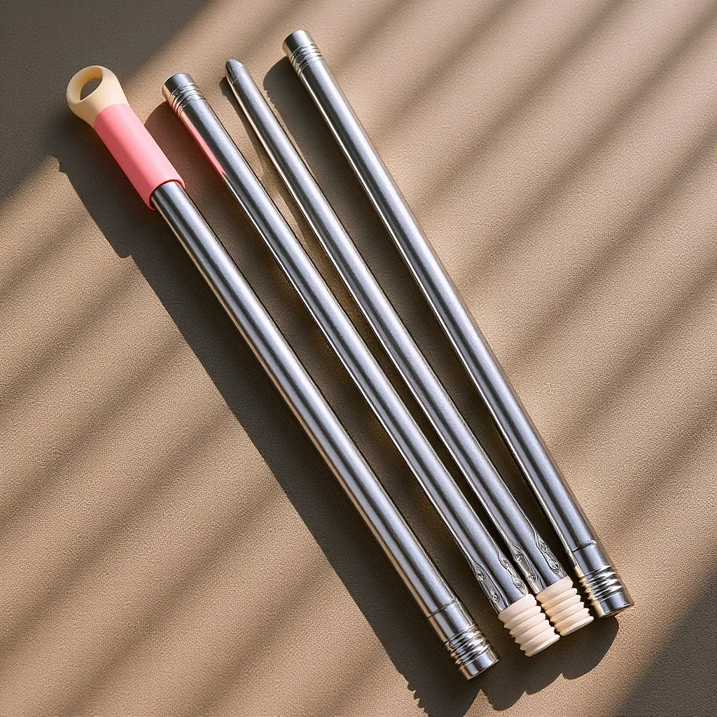 

Stainless Steel Handle 3 Section Mop Rod Replacement for Floor Cleaning Plastic Metal Broom Rods Compatible Various