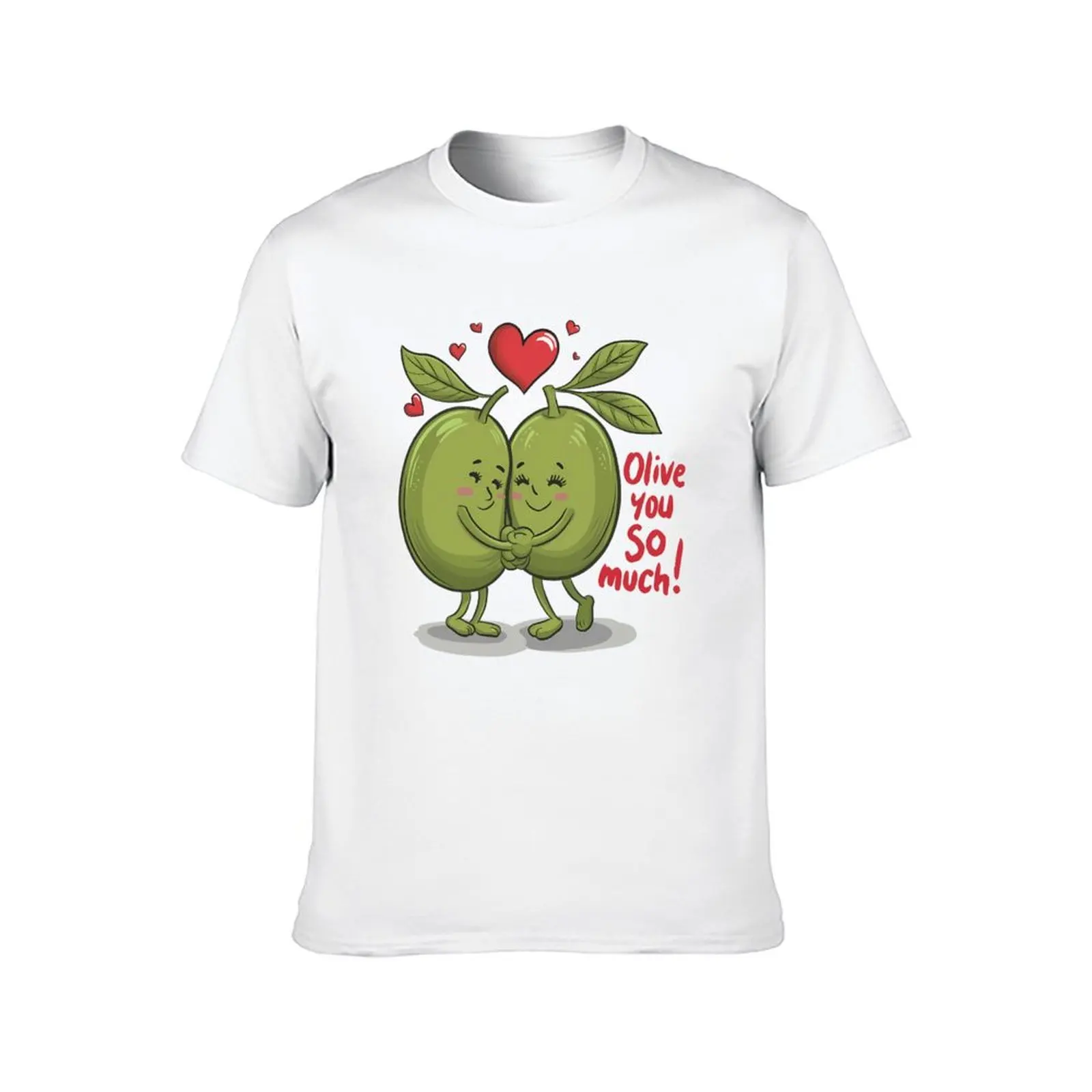 Olive you so much ! T-Shirt blacks vintage graphic tee mens white t shirts