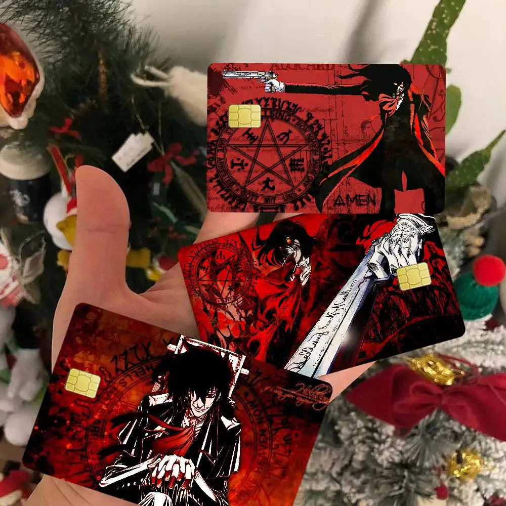 Anime H-Hellsing Anmie Sticker Film Skin Cover For Credit Card Debit Bank Card Front