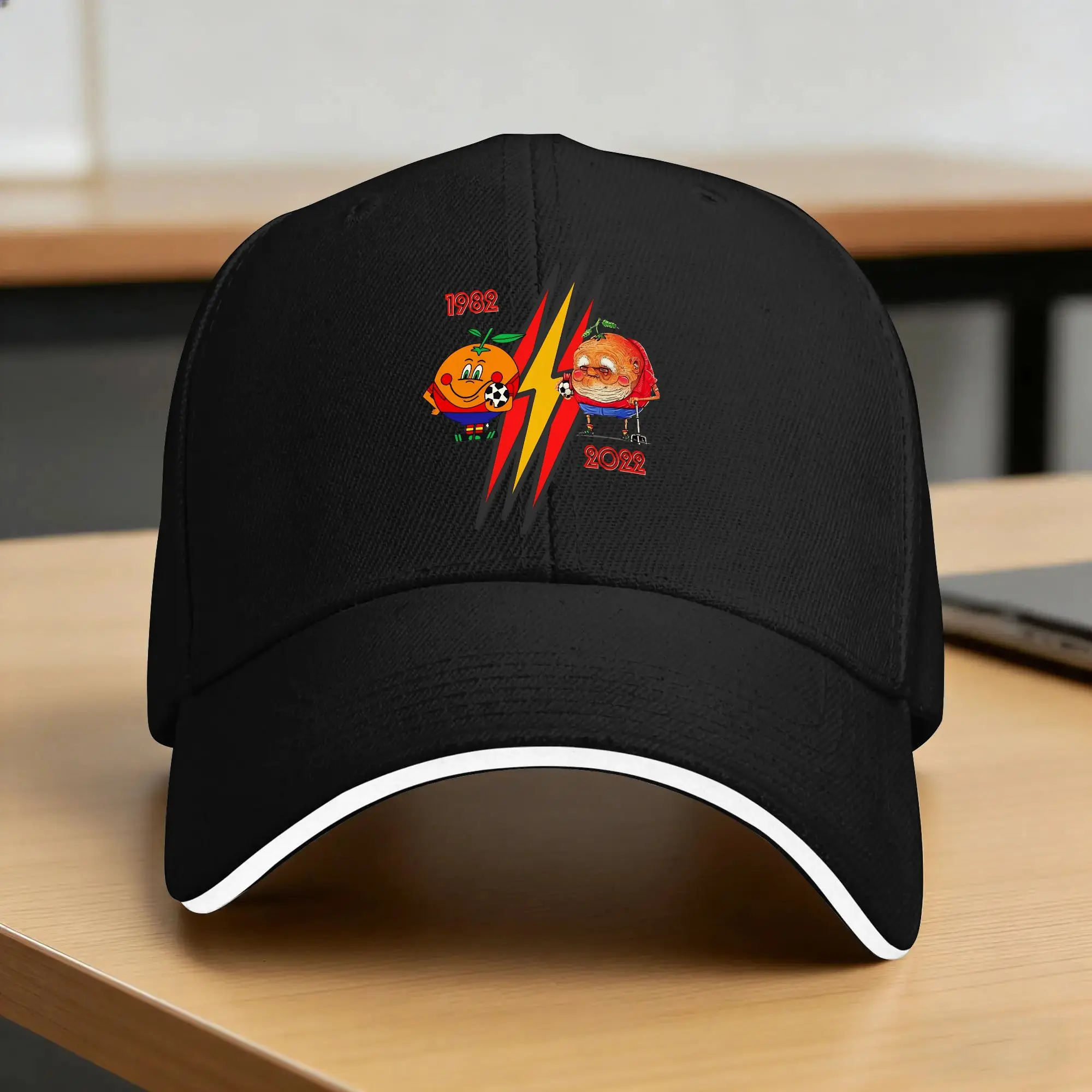 Naranjito España 82 España Mascota 1982 Gorra de Béisbol de Fútbol con Visera para el Sol, Gorra Snapback de Verano para Hombre Adulto, Moderna, para Senderismo y Pesca