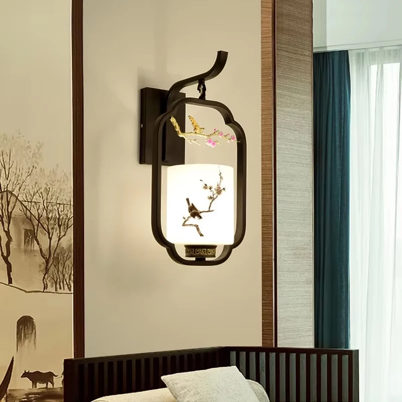 China Creative Retro Wall Lamp Living Room Background LED Wall Light Modern Simple Bedroom Bedside Lamp Staircase Aisle Lighting image 3