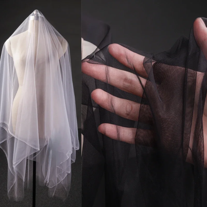Miękka, jednolita, przędza mgiełkowa, organza, siatka, tkanina na suknię ślubną, ozdoby do włosów, akcesoria odzieżowe, materiał na odzież, DIY, szycie.