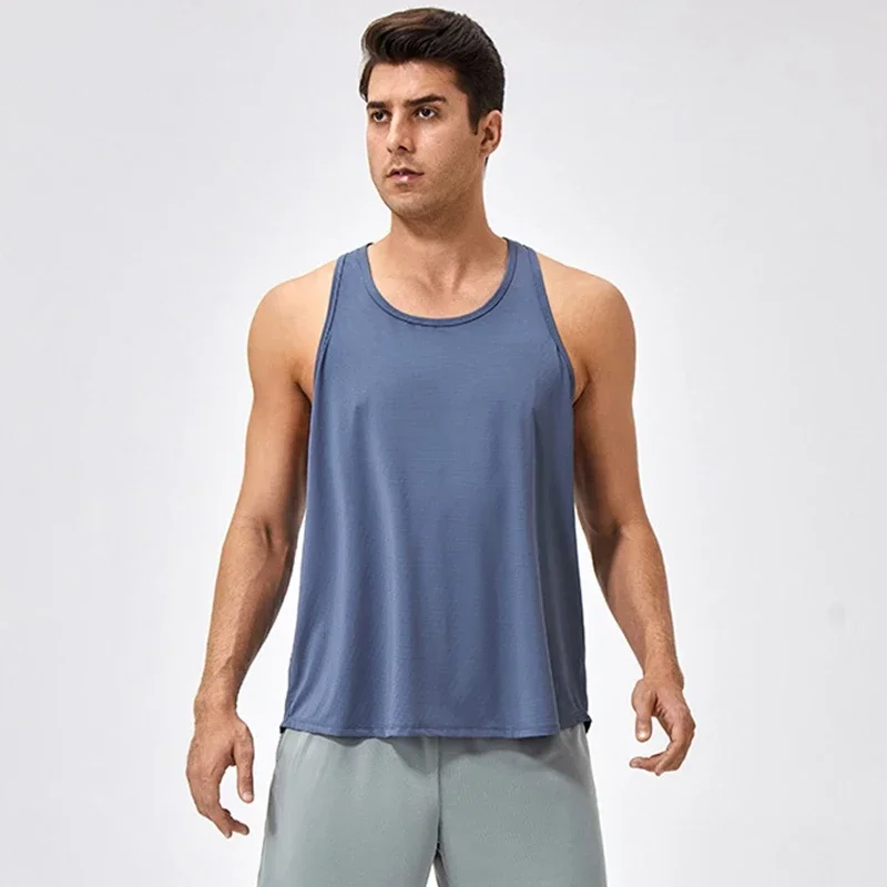 2024 Men's Fitness tank Top Sportswear Men's sleeveless CrossFit T-shirt Summer quick-drying running tank top sportswear