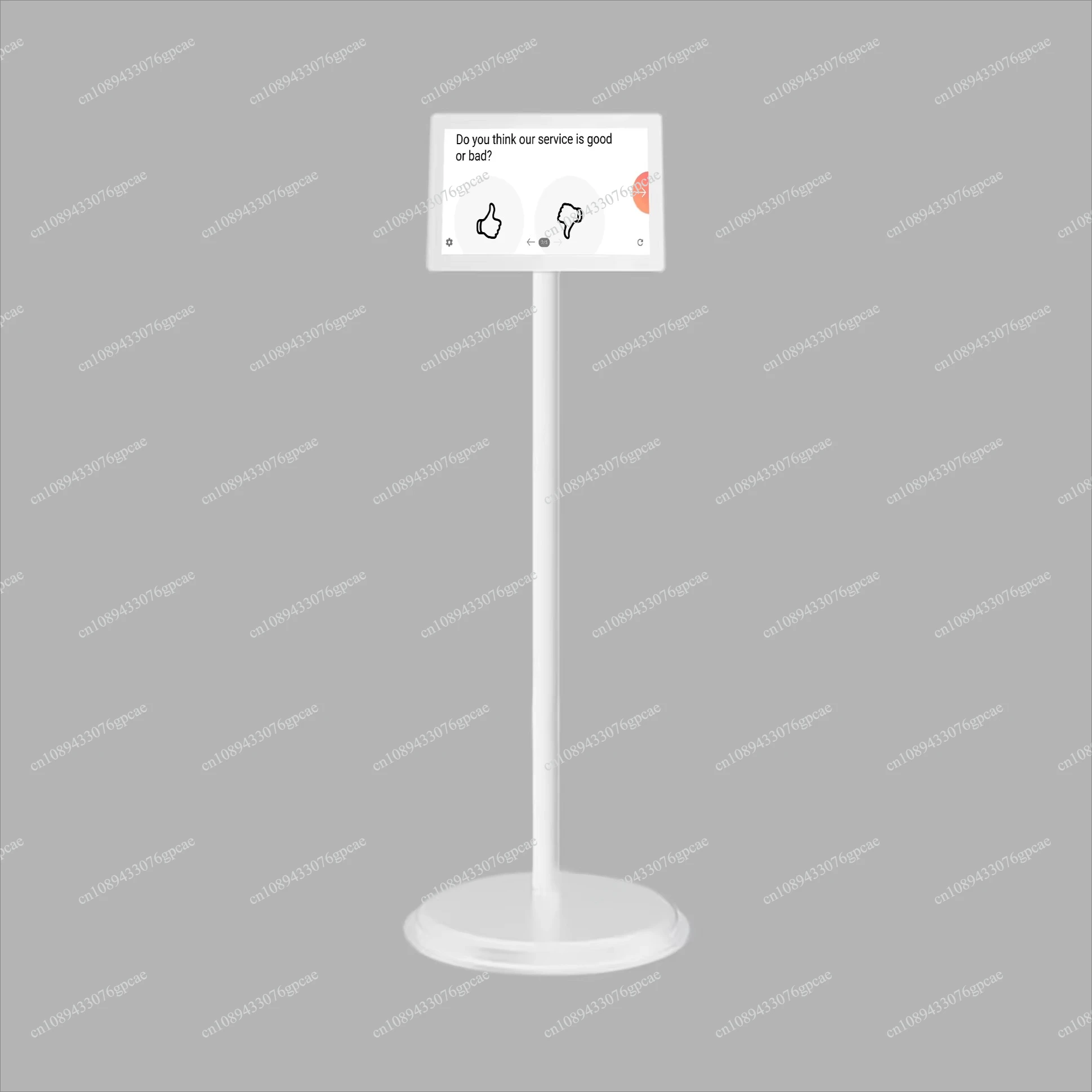 10.1-Inch floor-mounted touchscreen Satisfaction device button Customer feedback device Service rating Kiosk