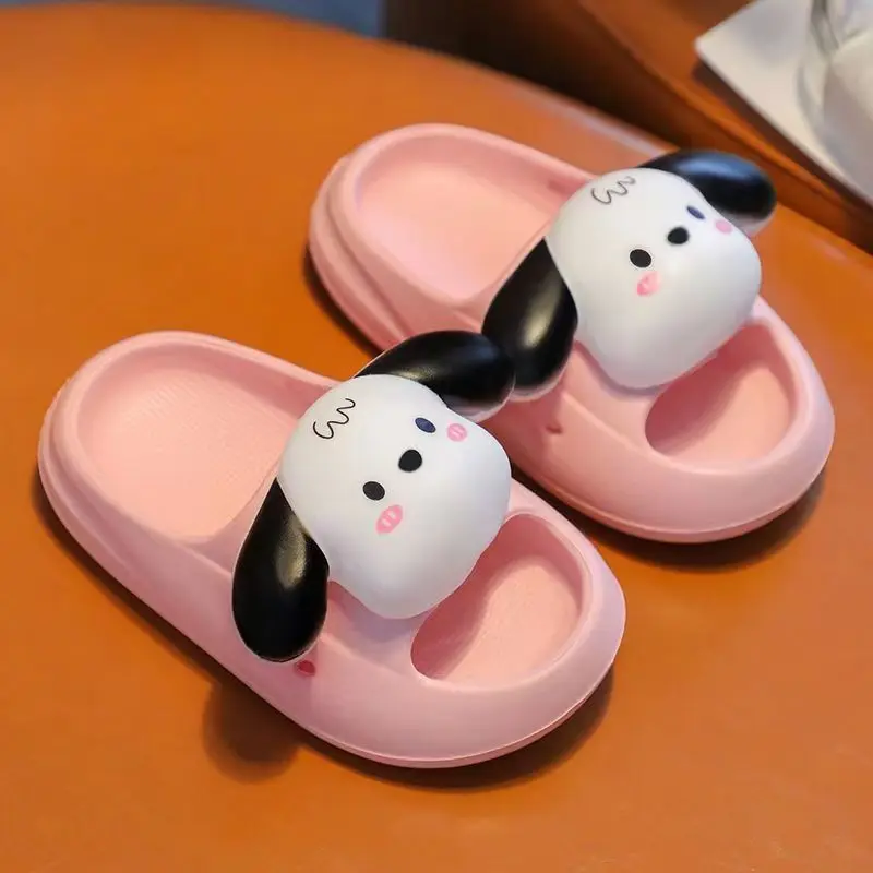 New Summer Children's Baotou Hollow Cartoon Slippers Boys Girls Soft Sole Non Slip Home Slippers Free Shipping Outdoor Slippers