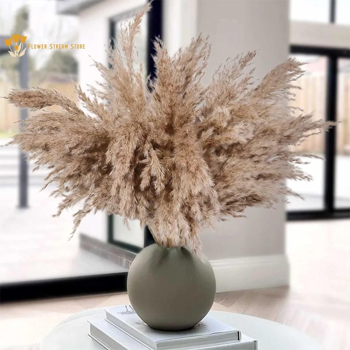 

30Pcs Natural Dried Fluffy Reed Pampas Wedding Party Decoration Bunny Rabbit Tail Grass Wheat Ear Artificial Flowers Home Decor