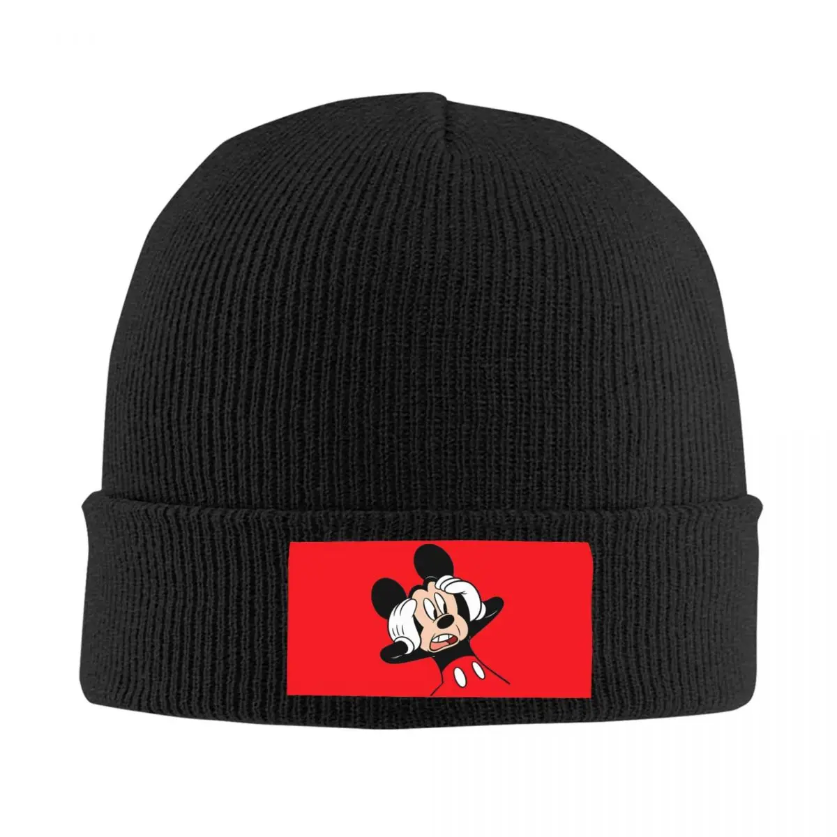 

Custom Mickey Mouse Beanie Cap Unisex Winter Warm Bonnet Femme Knitting Hats Hip Hop Cartoon Skullies Beanies Hats For Men Women