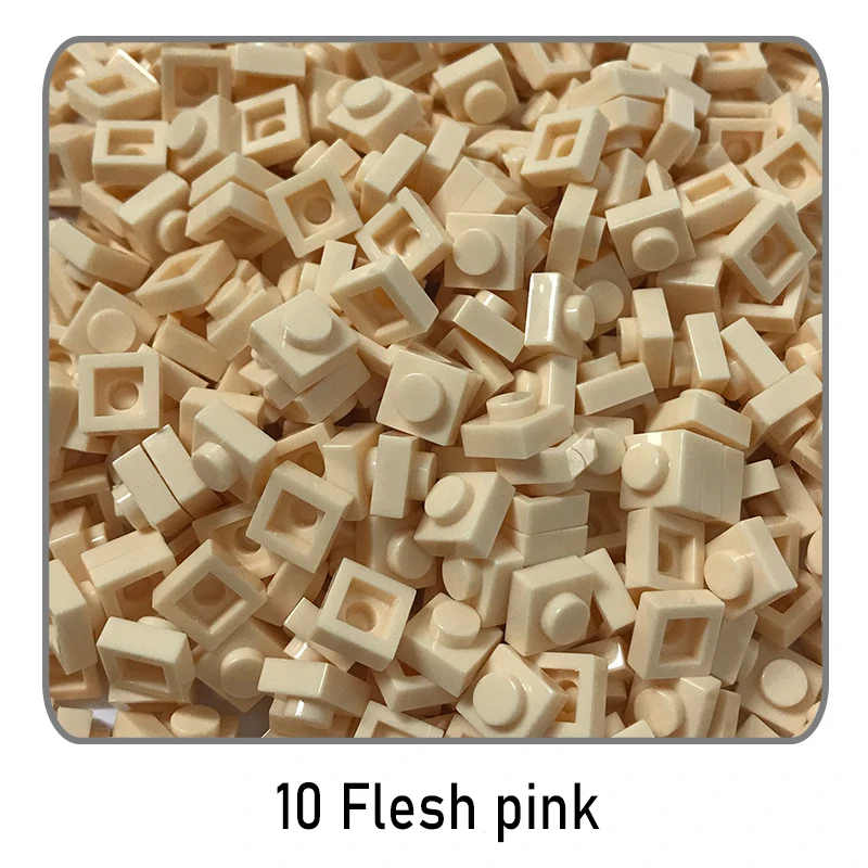 500 stücke/100 stücke DIY Pixel Kunst Bausteine 1x1 Quadratische Ziegel Groß Kompatibel Mit 3024 Dünne Zahlen ziegel Montieren Spielzeug für