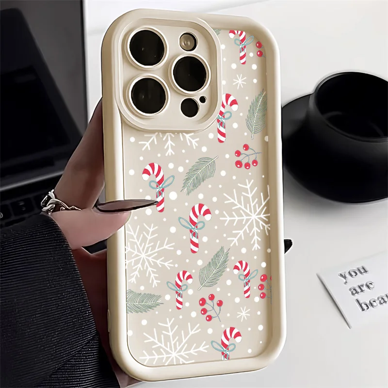 Merry Christmas New Year Gifts Phone Case For iPhone 15 Case iPhone 14 12 16 13 11 Pro Max XR X XS 8 7 Plus SE Shockproof Cover