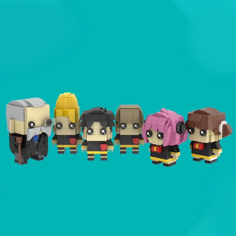 

MOC Anya Forger Anime SPY X FAMILY 3X3 Brickheadz Educational Building Blocks Kids Christmas Gift Collector Building