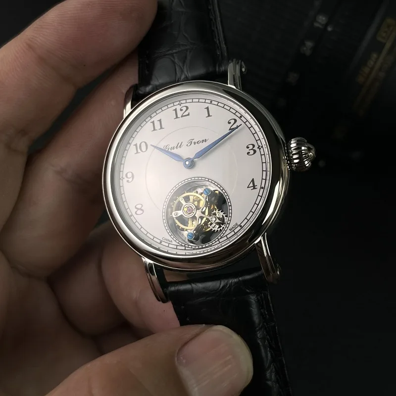 

Механические мужские часы с турбийоном, улучшенные часы для делового искусства, эксцентриковый механизм с турбийоном ST8000, высокое качество, высокое качество