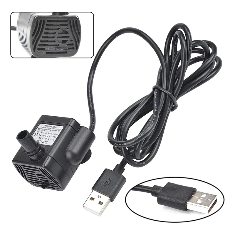 USB Mini Brushless Super Silent Pumping Submersible Water Pump Pet Water Dispenser Accessories Aquarium Circulating Water Pump