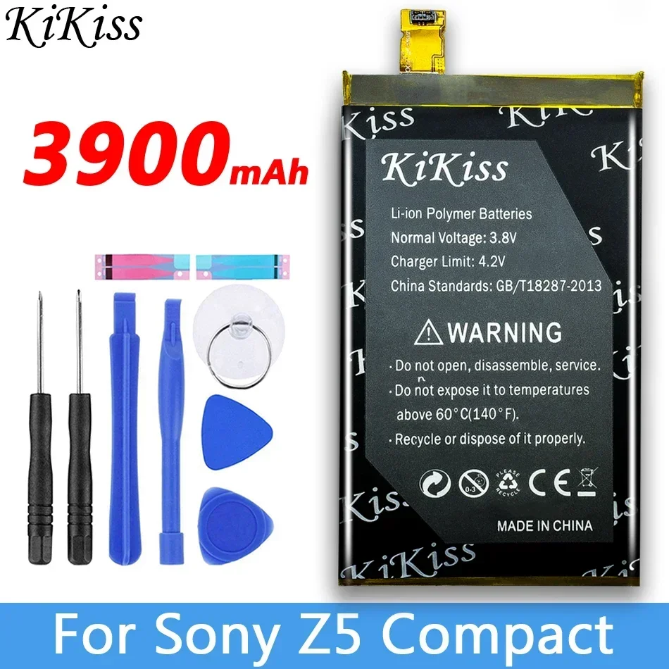 KiKiss 3900mAh LIS1594ERPC Battery For SONY Xperia F5321 Z5C Z5 mini E5823 Z5 Compact  C6 F3216 F3215 F3216Xc