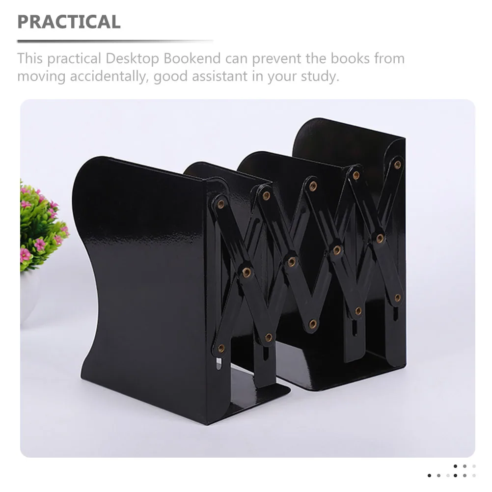 Book Stand Shelf Holder Simple Bookend Desktop Books Metal Textbook Sturdy Bookends Child Office