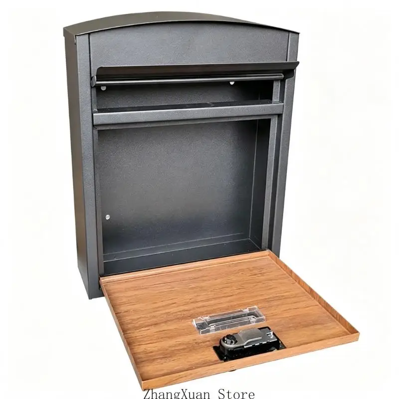 Wandmontierter Briefkasten aus Metall mit Zahlenschloss, Schlitzöffnung und Sichtfenster für Post und Formular 3XUF Home – Detail 7