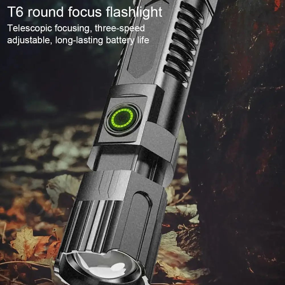 

Led Tactical Flashlight Usb Rechargeable High Lumens Waterproof Flashlights 3 Modes For Emergency Outdoor Home Camping Hiki X7m1