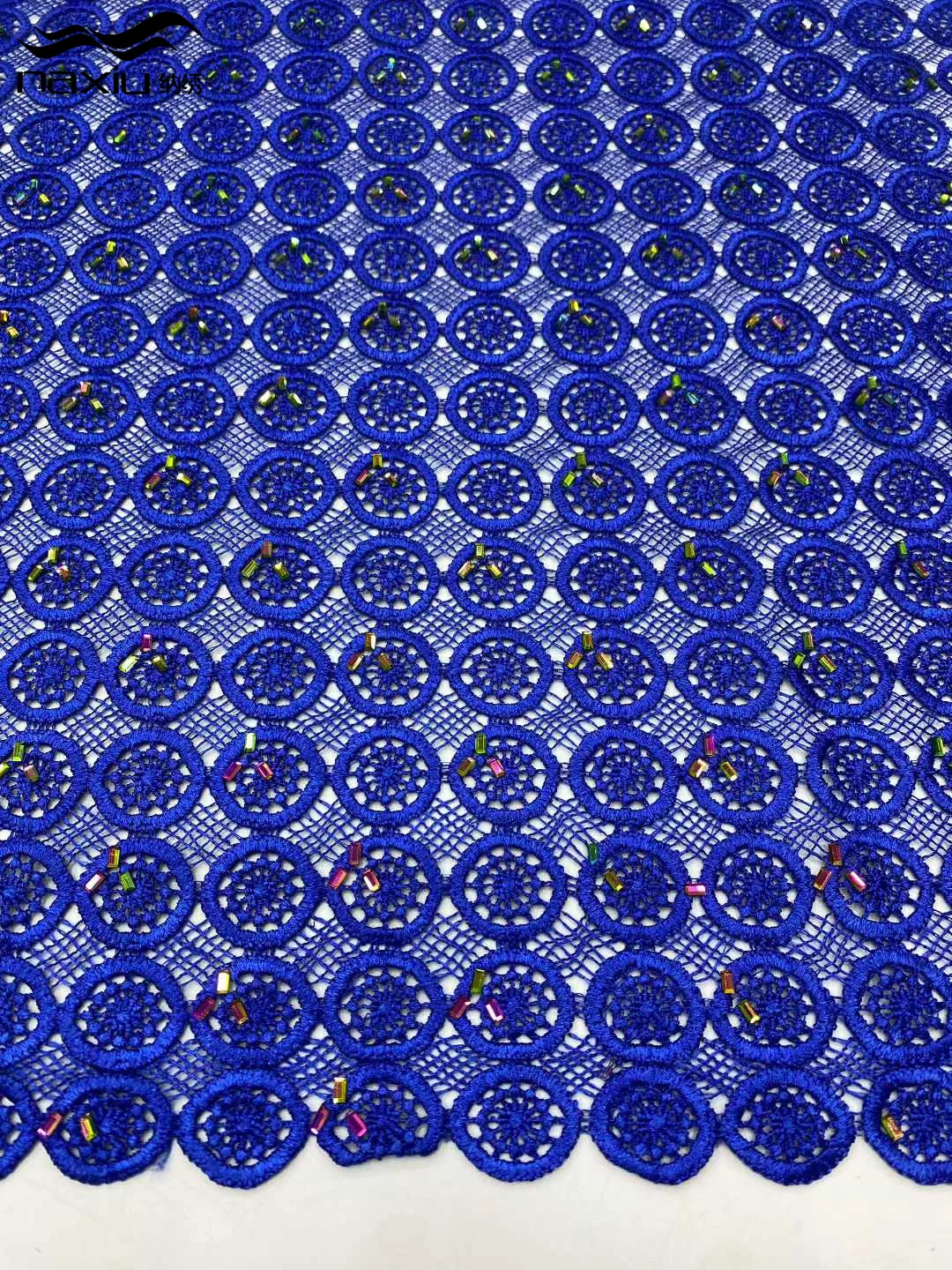 Африканский гипюровый шнур Madison, кружевная ткань с бисером и камнями, химическая кружевная ткань, водорастворимое кружево для женщин, вечерние платья