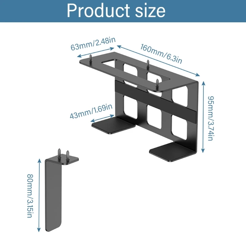 Support sous le bureau, place, support d'étagère pour Console jeu MINI PC