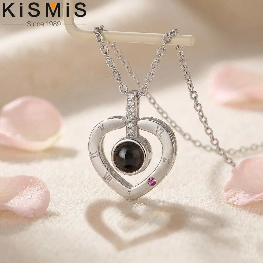 Love Memory Projection Necklace I Love You in 100 Languages Romantic Jewelry Gift for Her Christmas Birthday Present