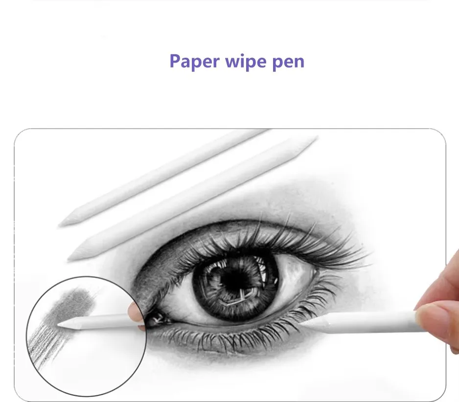 مجموعة رسم قلم فحم مجموعة كاملة من الطلاب مع أدوات الرسم لوازم فنية احترافية للمبتدئين رسم ضروري