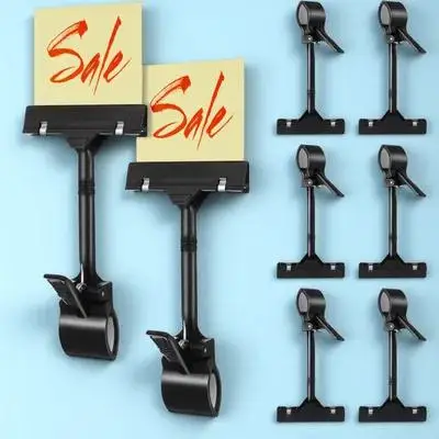 10Pcs Promotions Sign Display Clip Strong Label Clamp for Price Cards Signage Rotation in Supermarkets and Retail Stores