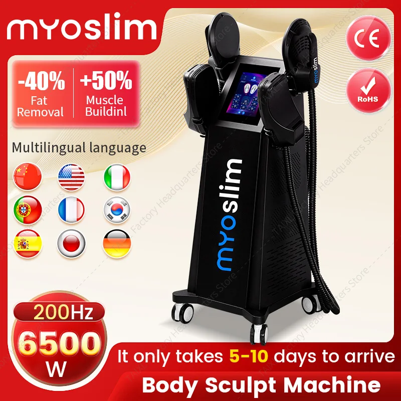 

MyoSlim 6500W RF EMS машина для моделирования тела — технология Hi-emt — профессиональное оборудование для сжигания жира и тонизирования мышц