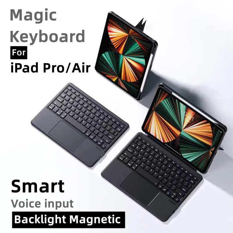 Imagem -02 - Huwei Teclado Mágico para Ipad Pro 11 Polegada 12.9 3th 10.5 10.2 2023 ar 4th 5th Tablet Inteligente Capa Case Touchpad sem Fio Backlit