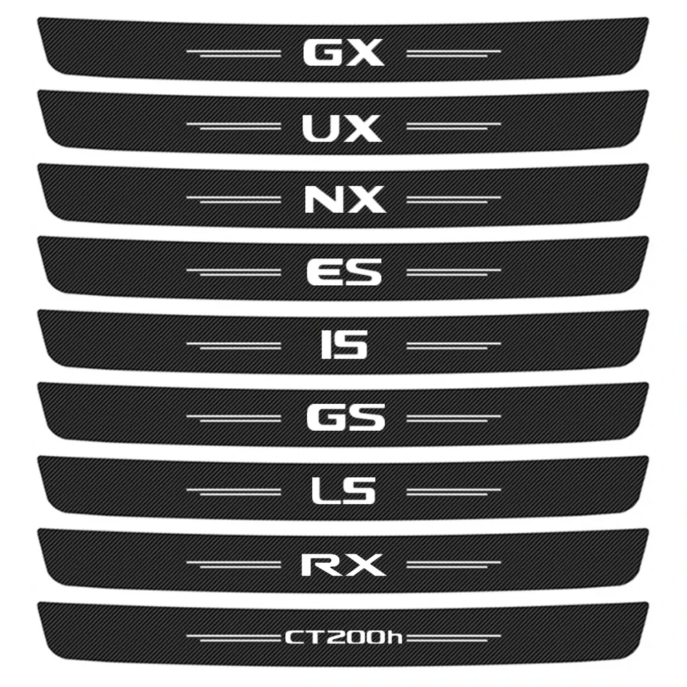 1PC Car Trunk Bumper Door Sill Protector Threshold Stickers for NX LS GS ES RX 300 330 IS 250 300 GX 400 460 UX 200 CT200h