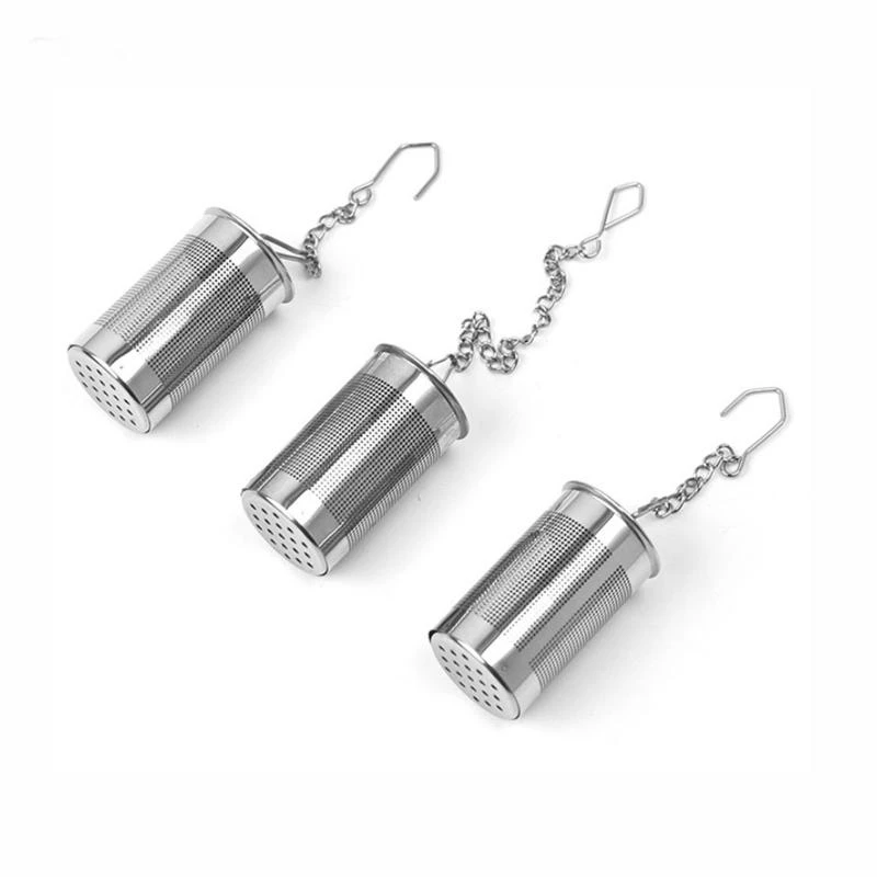 

Tea Infuser Strainer Stainless Steel Cylindrical Loose Leaf Spice Filter Multi Purpose Kitchen Household Tool