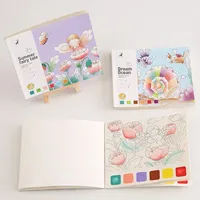 20Sheets Creative Watercolor Painting Book for Kids Fairy Tale Animal Flowers Gouache Graffiti Drawing Picture Children DIY Toys