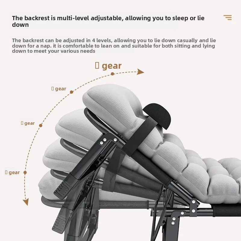 سرير قابل للطي مكتب معدني واحد منزلي قيلولة قابلة للطي كرسي متعدد الوظائف سرير مخيم للكبار قطعة أثرية للقيلولة