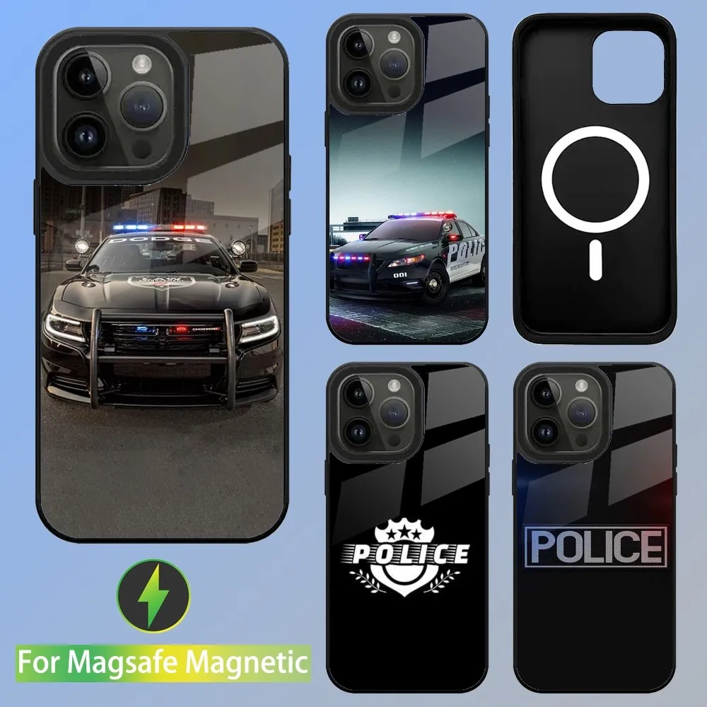 

Police FBI Swat Car Phone Case For iPhone 15,14,13,12,11,Plus,Pro,Max Mini Magsafe Magnetic Wireless Charging