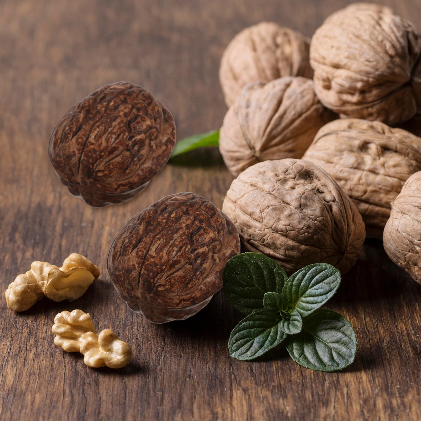 

24pcs Artificial Walnut Decor Simulation Faux Fruit Realistic Fake Nut Models For Home Kitchen Display Photography Props Craft