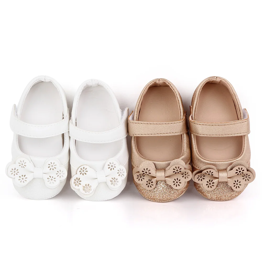 Baby Girl Shoes Cute Bowknot Soft PU Mary Jane Shoes Anti-slip Sole Spring Summer Sandal for 0-6-12m Baby Girl