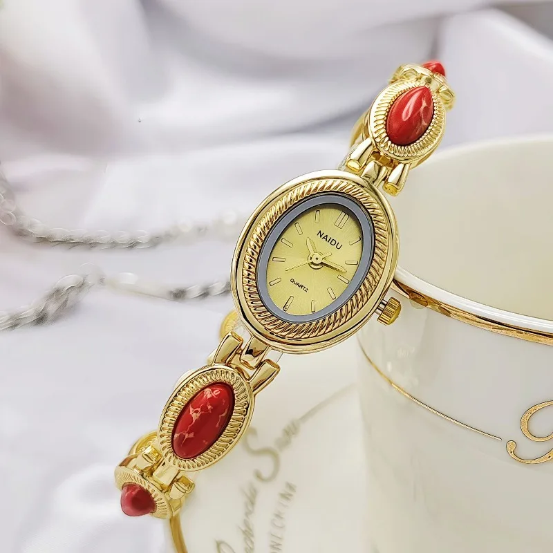 2025 orologi da donna ovali in oro di lusso delle migliori marche orologi da polso da donna braccialetto orologio femminile dorato regalo per la fidanzata Dropshipping