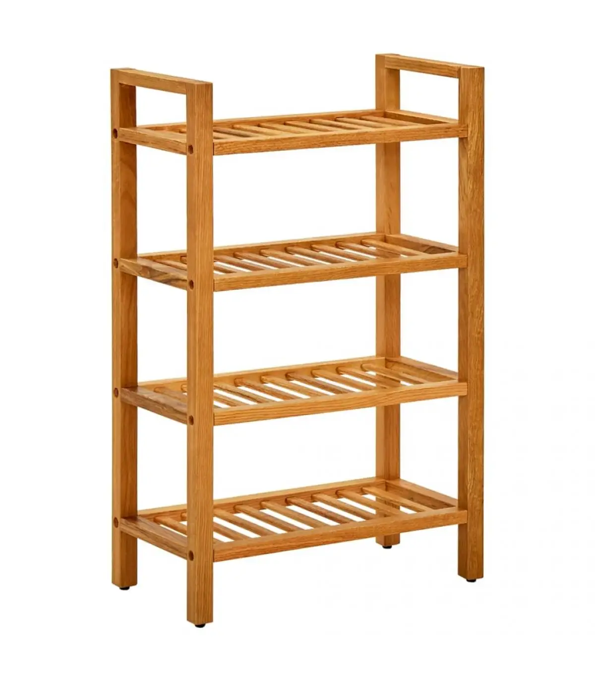 Shoemakers and shoe organizers with 4 shelves solid wood oak 50x27x80 cm