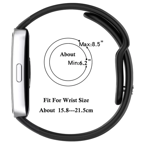 Imagen 2 del producto Correa de muñeca de silicona suave para Huawei Band 6 7 8 9 10 pulsera cinturón 3D funda con correa para Huawei Band 10 9 8 Accesorios