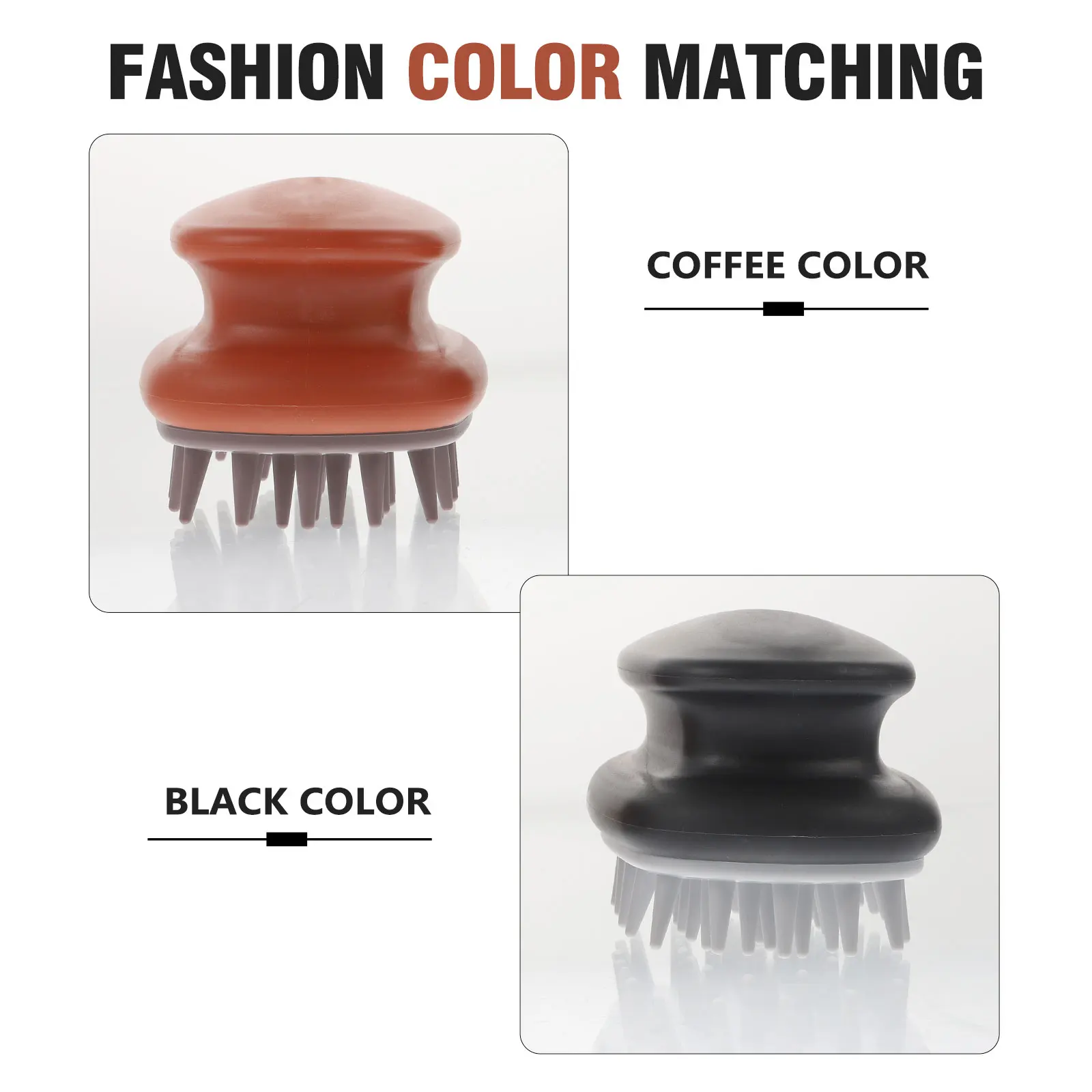 

2 шт. силиконовых щеток для мытья волос и массажа кожи головы для глубокой очистки и отшелушивания, стимулирующих кровообращение