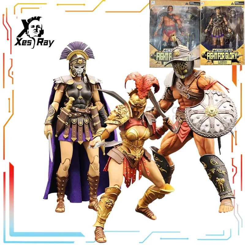 

XesRay 1/12-дюймовая готовая подвижная фигурка-гуманоид из серии «Гладиатор»: «Поле битвы славы» — Тракийский/Белый персонаж Айзейя (аниме)